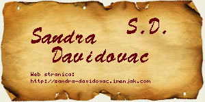 Sandra Davidovac vizit kartica